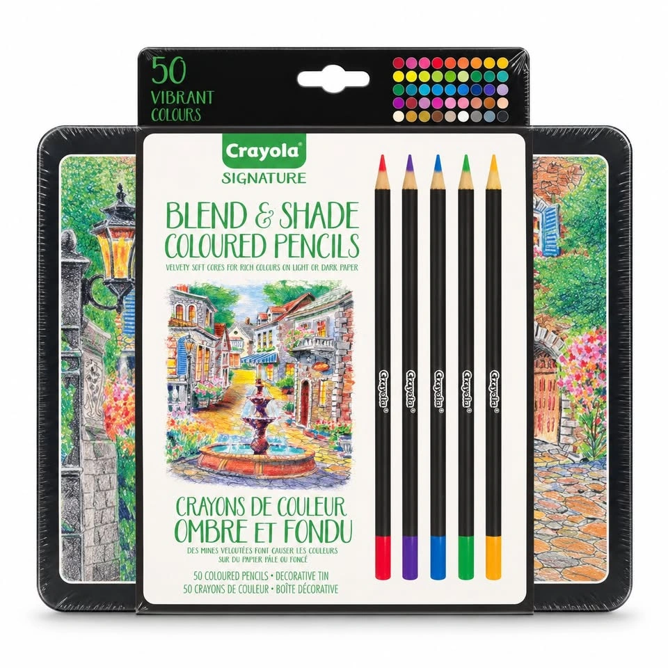 Crayola Signature Blend & Shade 50 Colored Pencils Tin - photo 4