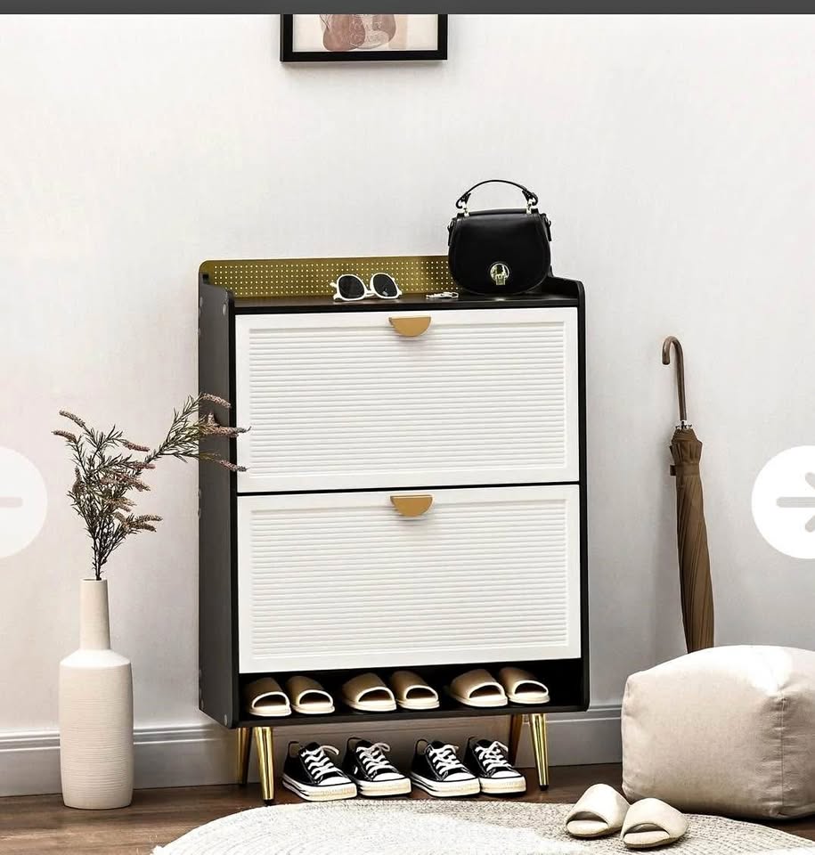 NEW Slim Bamboo 12-Pair Shoe Cabinet