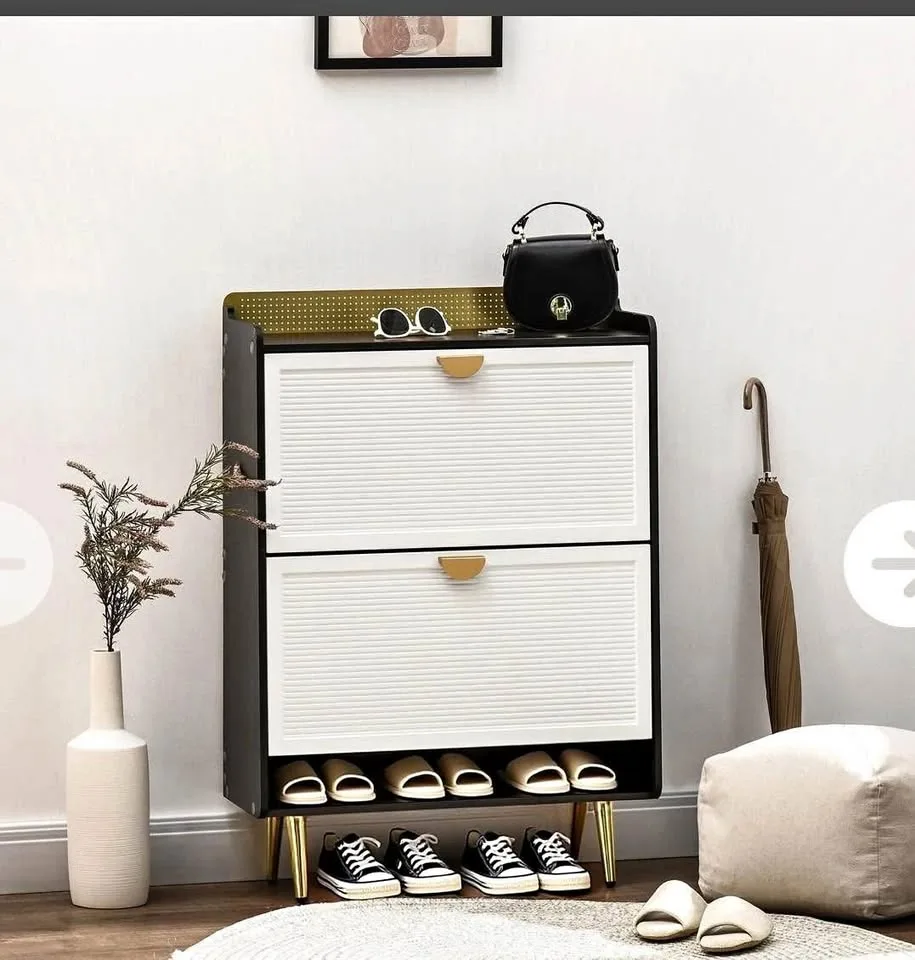 NEW Slim Bamboo 12-Pair Shoe Cabinet thumbnail