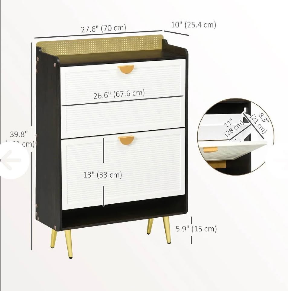 NEW Slim Bamboo 12-Pair Shoe Cabinet - photo 3