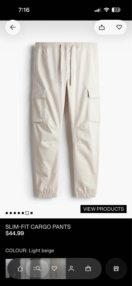 Brand New: H&M Men’s Brand New Cargo Pants