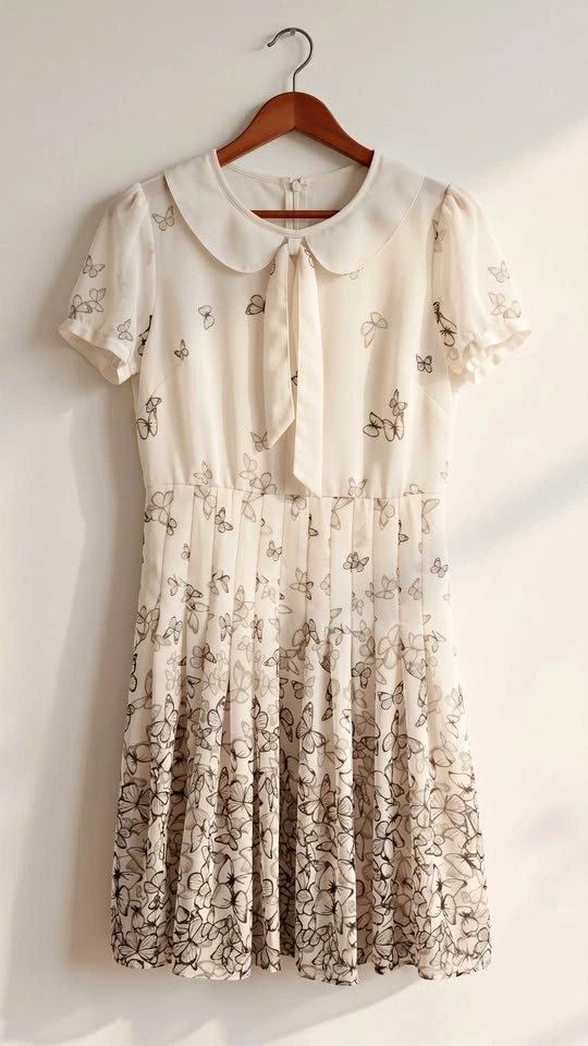 Women's White Fit & Flare Dress
