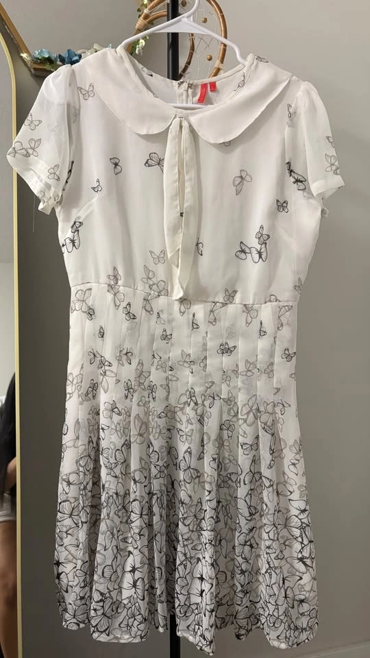 Women's White Fit & Flare Dress - photo 2