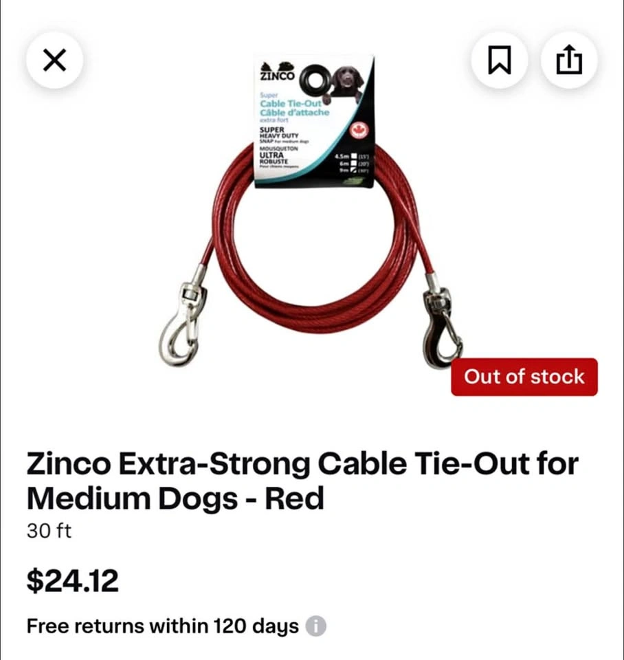 Dog leash (cable one)