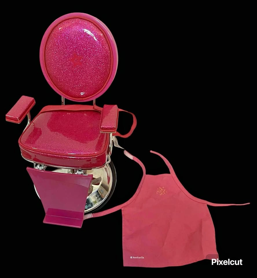 American Girl Doll Hot Pink Styling Chair with Apron