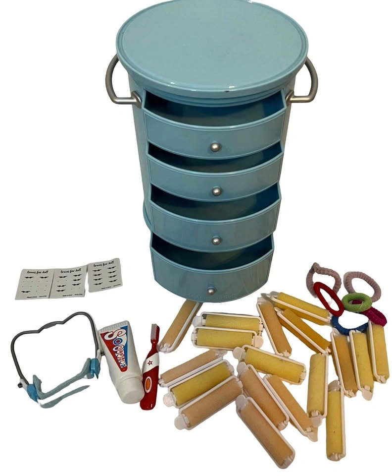American girl doll light blue dresser