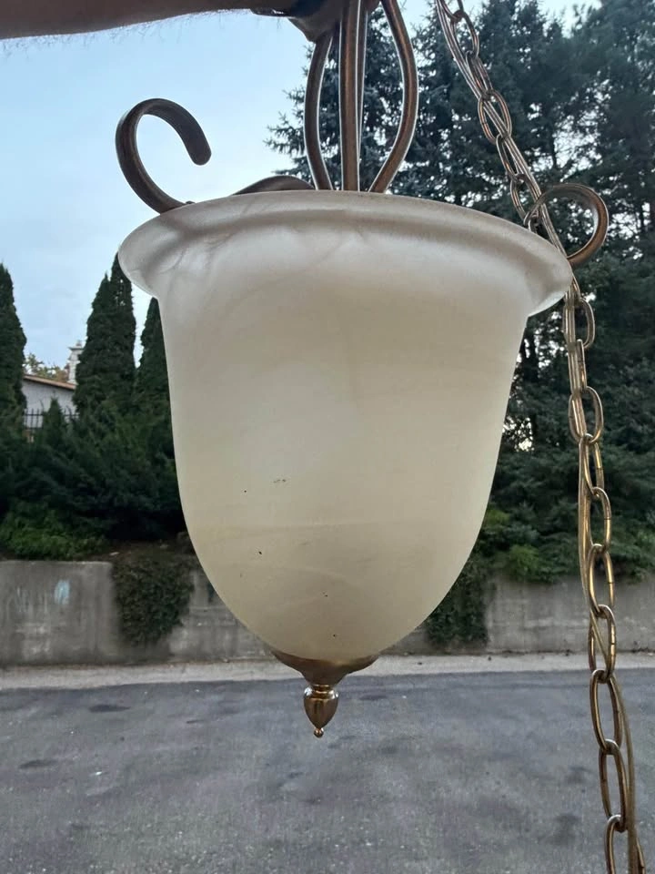 Hanging Light Fixture – Frosted Glass - photo 3