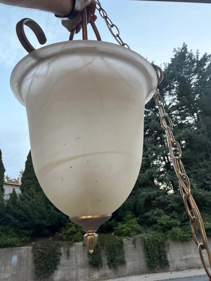 Hanging Light Fixture – Frosted Glass - photo 4