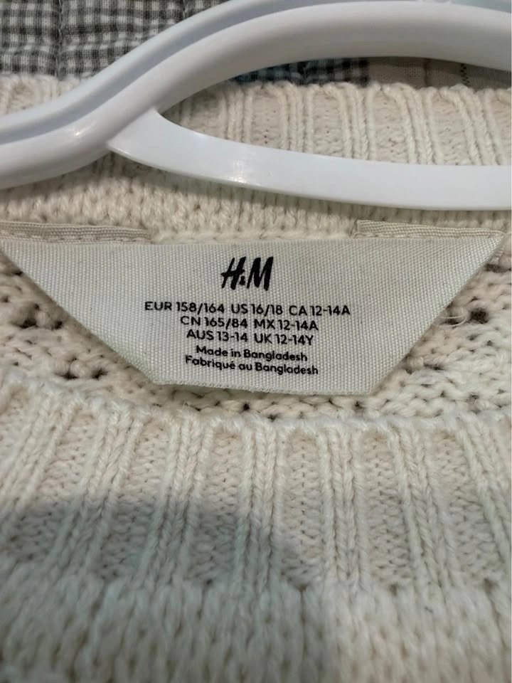 H&M Open-Knit Cropped Sweater Girls Size 12/14 - photo 2