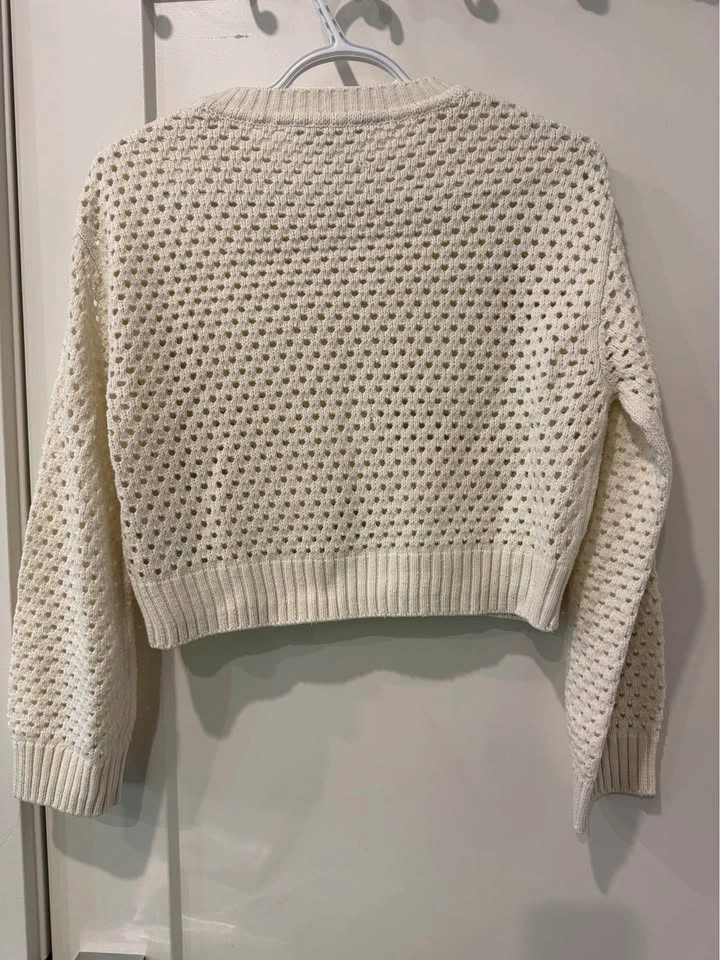 H&M Open-Knit Cropped Sweater Girls Size 12/14 - photo 3