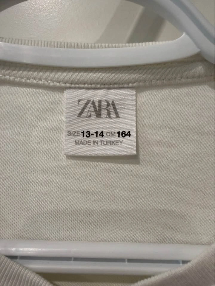 Zara Boys Tie Graphic Long Sleeve T-Shirt Size 13-14 - photo 2