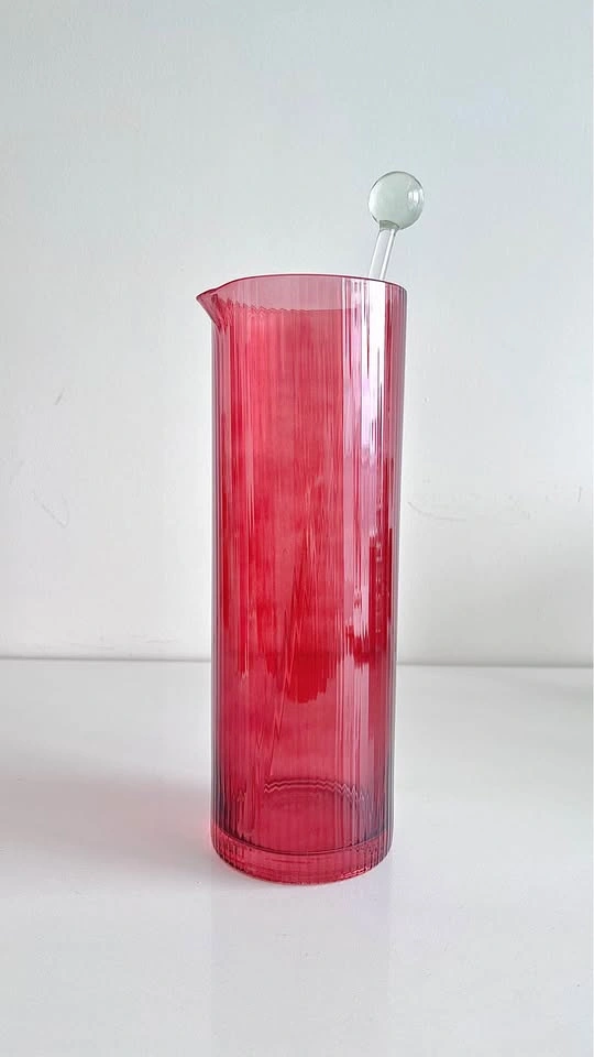 *Brand-New* Indigo Oui Glass Cocktail Pitcher & Drink-ware set - photo 3