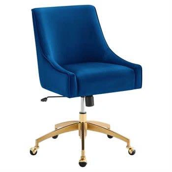 New-TOV NAVY VELVET OFFICE CHAIR - photo 2
