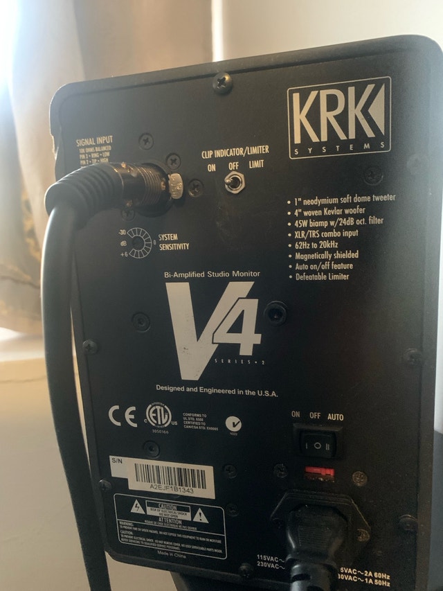 KRK V4 studio monitors (read description ) - photo 2