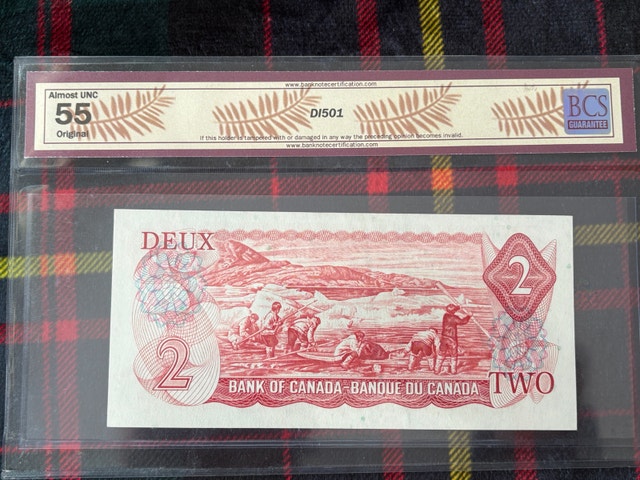 1974 Bank of Canada $2 BC-47a Lawson-Bouey UA7741680 Near UNC 55 - photo 3