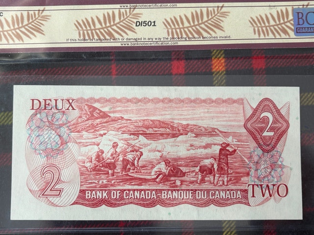 1974 Bank of Canada $2 BC-47a Lawson-Bouey UA7741680 Near UNC 55 - photo 4