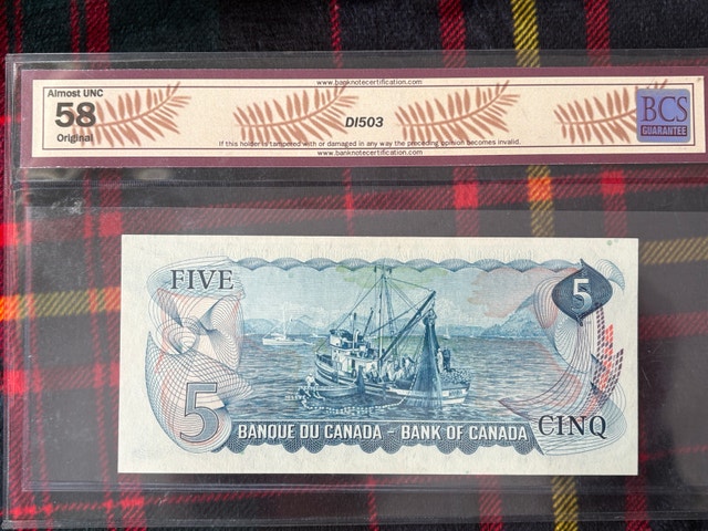 1972 Bank of Canada $5 BC-48b Lawson-Bouey CS2155976 Near UNC58 - photo 3