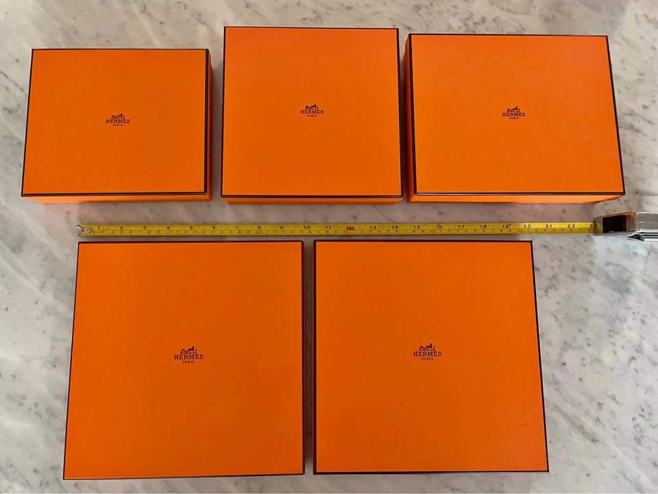 5 Authentic assorted Hermes Gift Boxes