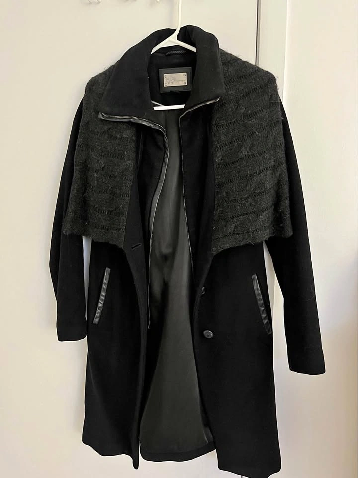 Mackage Black Wool Cashmere Coat S/P