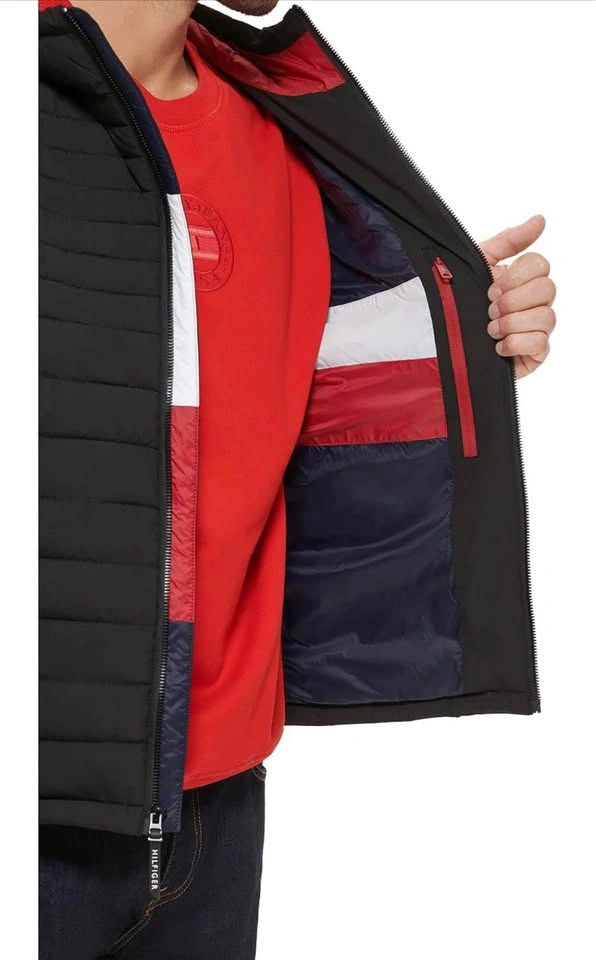 NEW Tommy Hilfiger Men’s Stretch Hooded Packable Puffer Jacket - photo 3