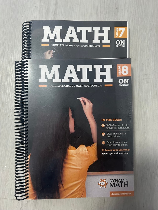 Dynamic Math Grade 7 and Grade 8 Workbooks