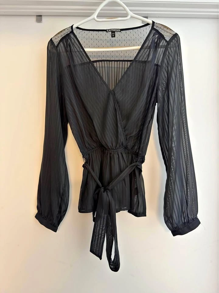 Sheer black top