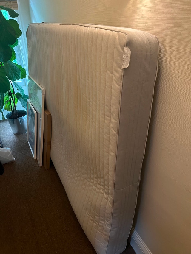Zinus Queen Bed Frame + IKEA Mattress