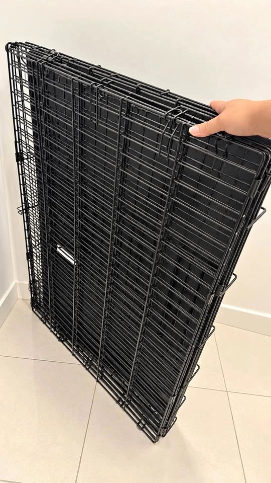 Petmate Large Foldable Metal Dog Crate / Kennel – Black