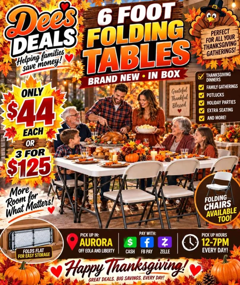 6 Foot Commercial Folding Tables BRAND NEW IN BOX - photo 2