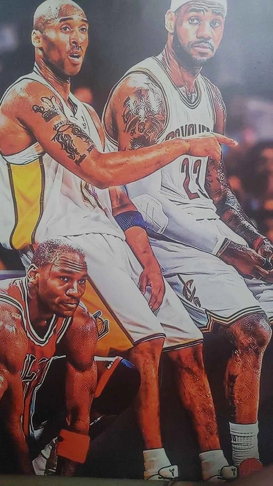 Kobe Bryant, LeBron James and Michael Jordan poster - photo 2