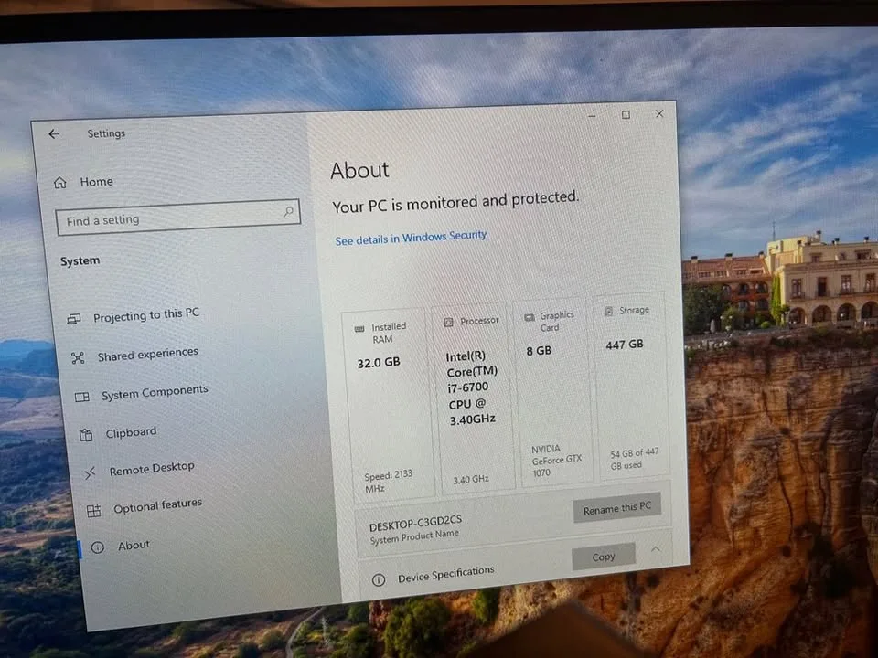 Gaming PC, i7-6700, 32GB RAM, 480GB SSD, GTX 1070 8GB GDDR5 image indicator(7)