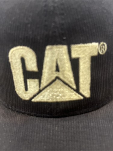 CAT Caterpillar Black Yellow Gold Adjustable Corduroy Cap - photo 2