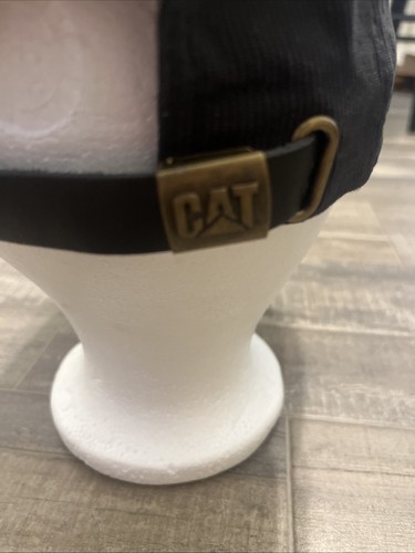 CAT Caterpillar Black Yellow Gold Adjustable Corduroy Cap - photo 5