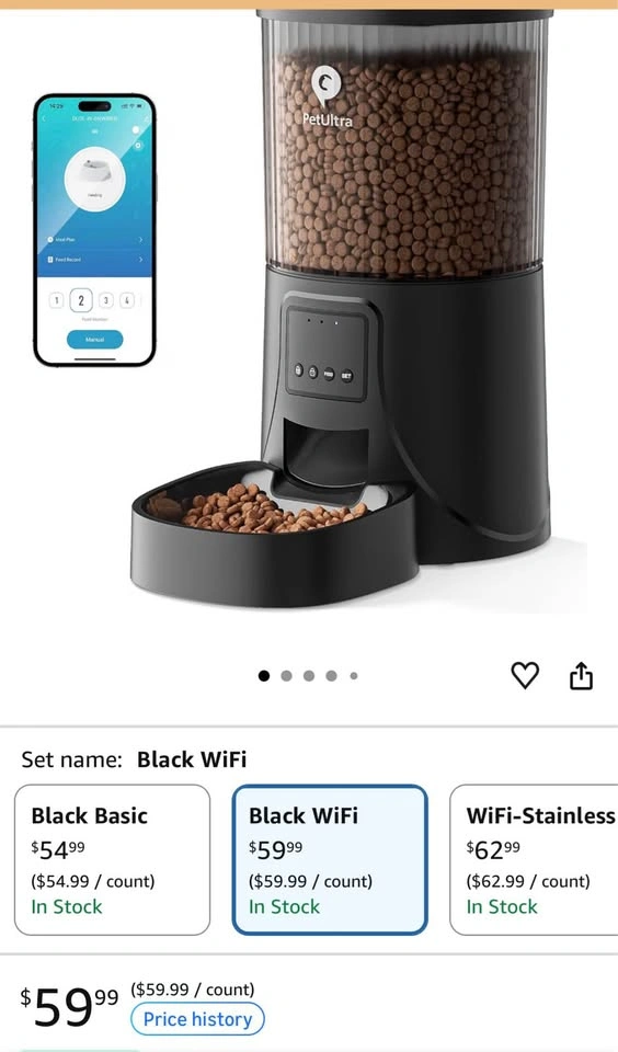 PetUltra Automatic Pet Feeder – Programmable Dog/Cat Feeder – Bl - photo 3