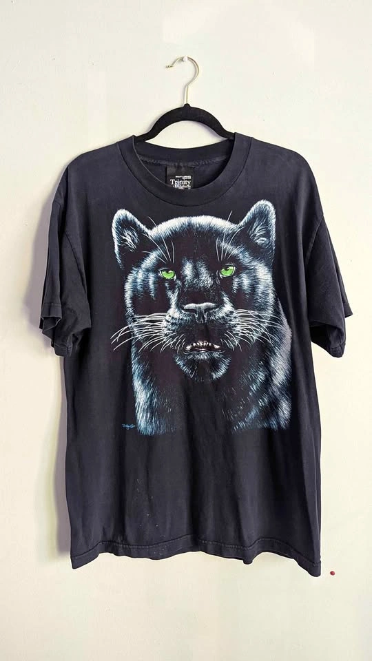 Vintage leopard animal tee, size male L