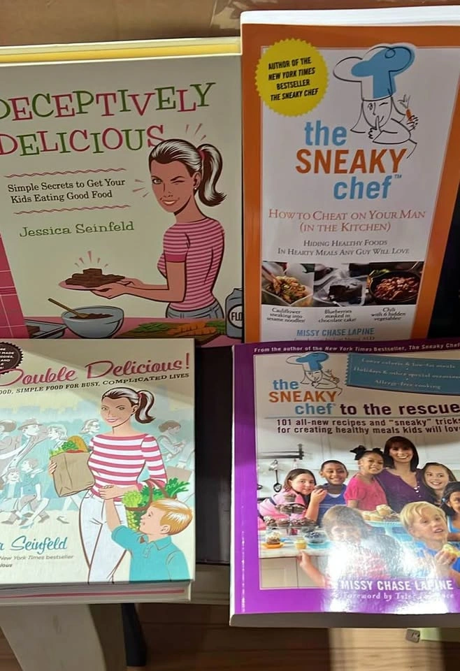 Healthy Family Cookbook Lot - Deceptively Delicious & Sneaky Che