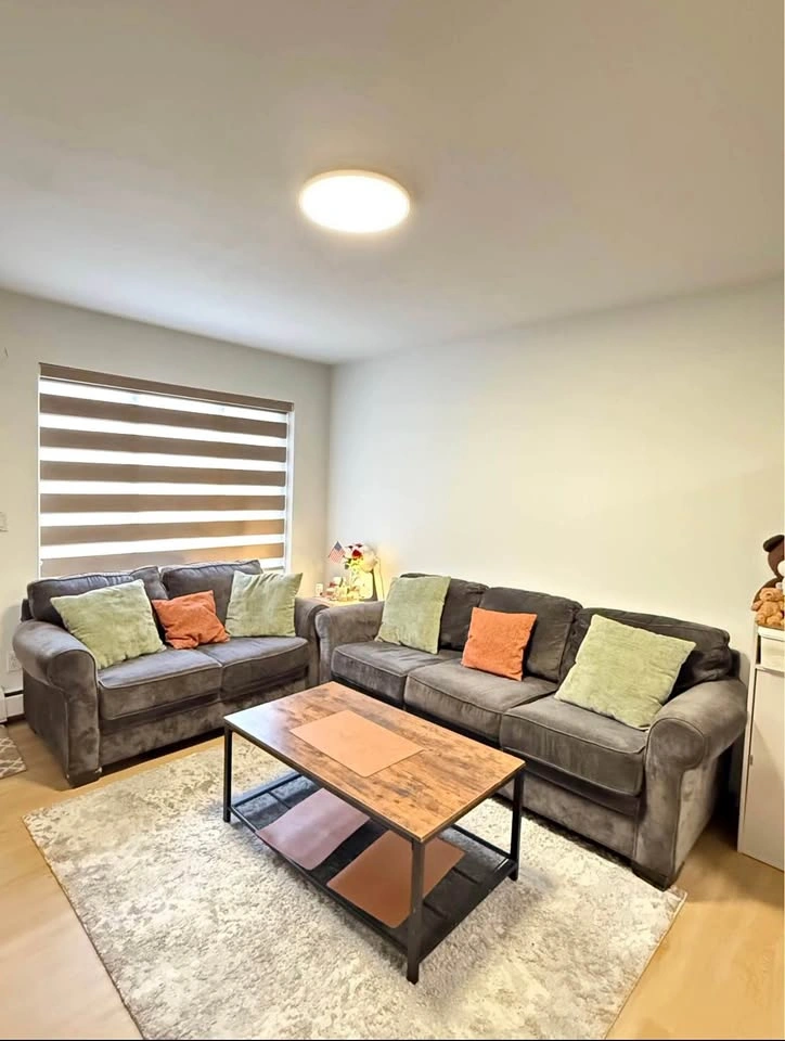 Charcoal Grey Fabric Sofa and Loveseat Set