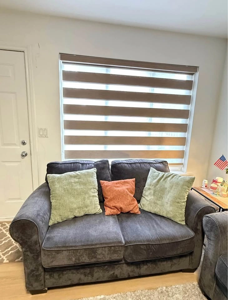 Charcoal Grey Fabric Sofa and Loveseat Set - photo 2