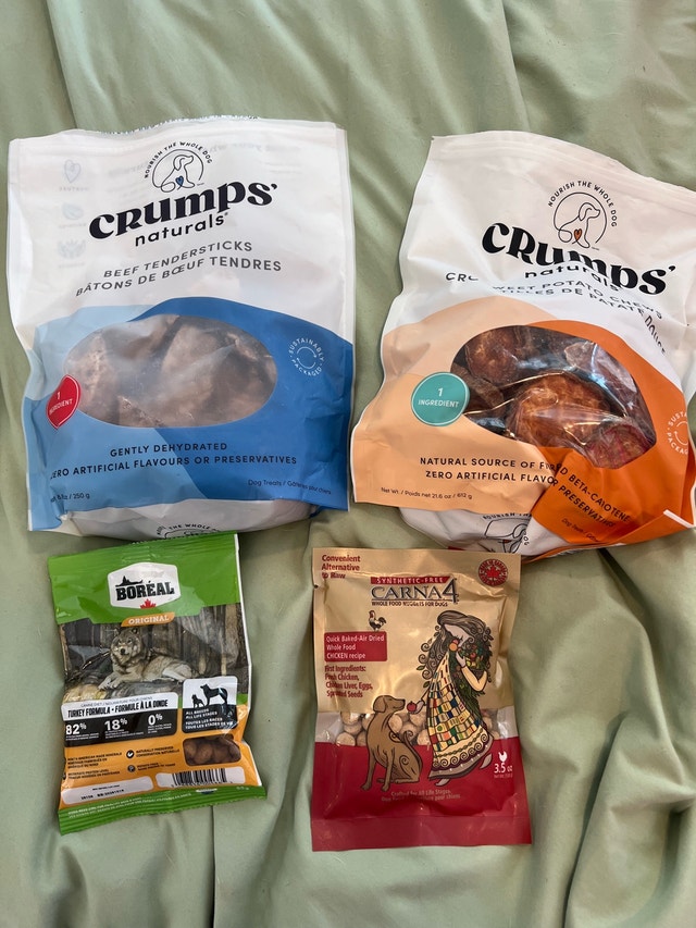 Crumps Naturals, Boreal and Carna4 Dog Treat Bundle