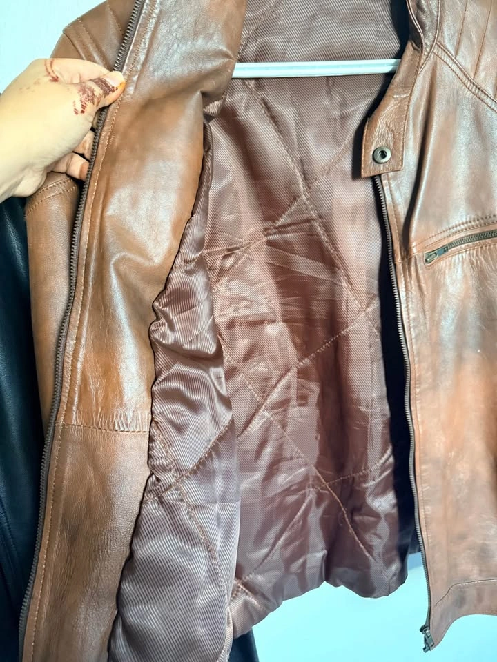 Brown Leather Moto Jacket - photo 2