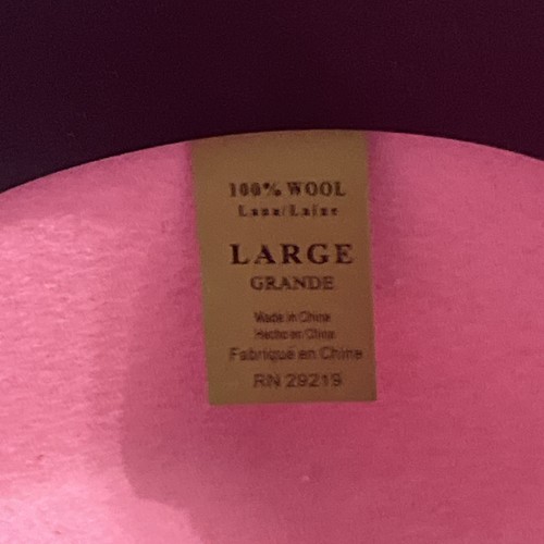 Eddy Bros Pink 100% Wool Cowgirl Hat Girls Size L - photo 4