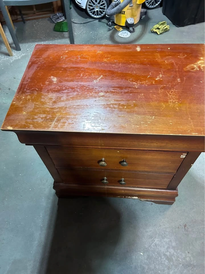 Single vintage wooden nightstand - photo 2