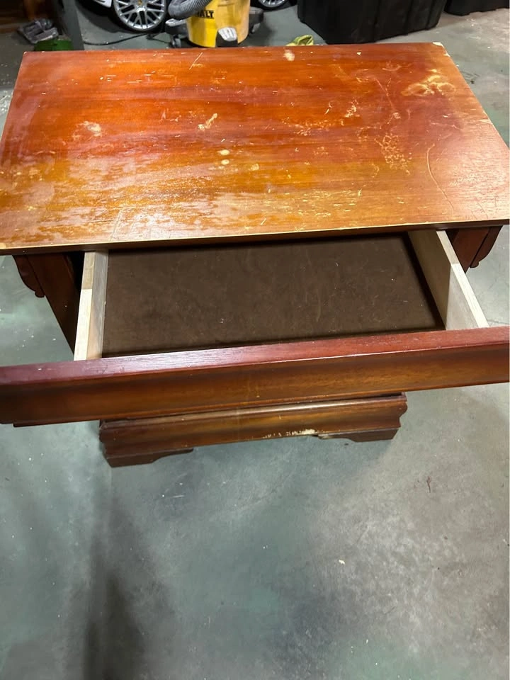 Single vintage wooden nightstand - photo 3