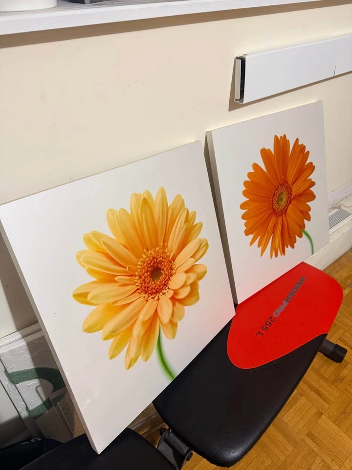 Set of 2 Floral Wooden Wall Art / Decor Panels - photo 2
