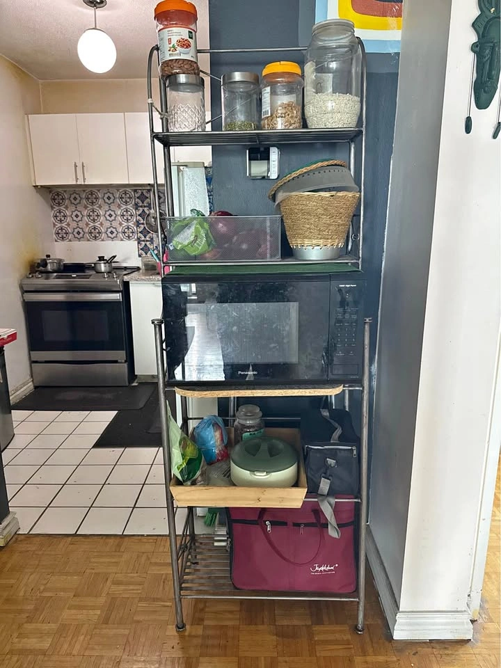 Industrial Baker’s Rack | Microwave Stand | Kitchen Shelf