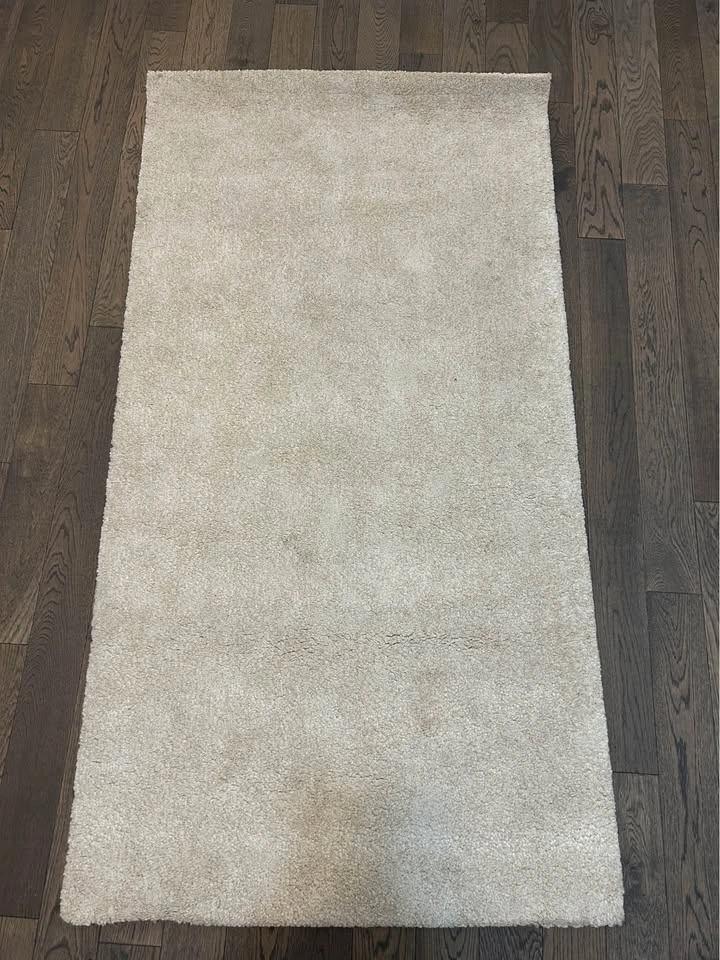 Ikea STOENSE Rug, low pile, off-white, 80x150 cm