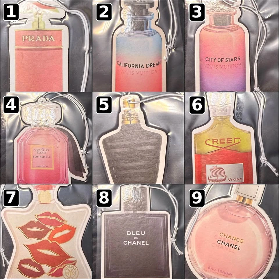 Designer Perfume Bottle Car Air Fresheners