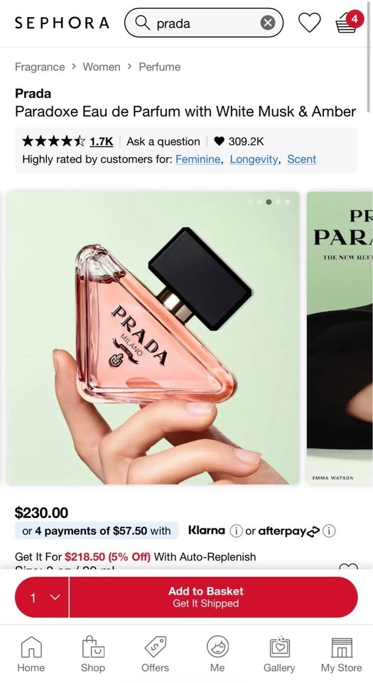 Prada Paradoxe Eau de Parfum 50ml - photo 5