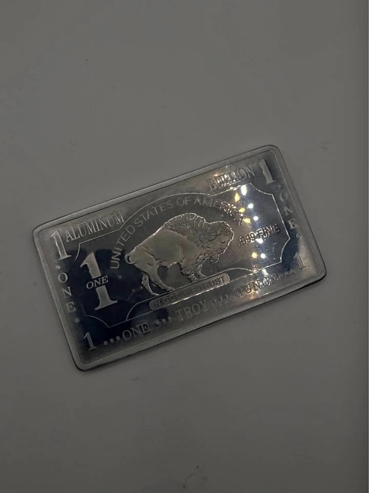 CMC Mint 1 Troy Ounce Aluminum Buffalo Bullion Bar