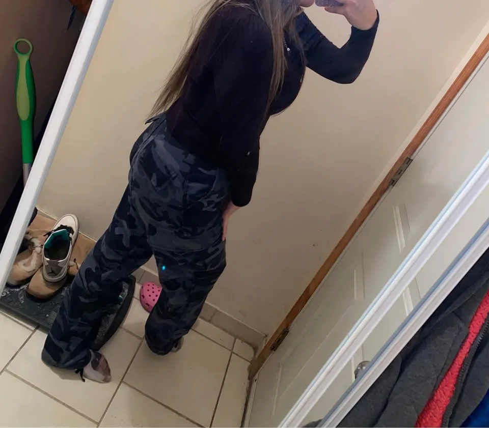 Army blue cargos unisex pants image indicator(2)